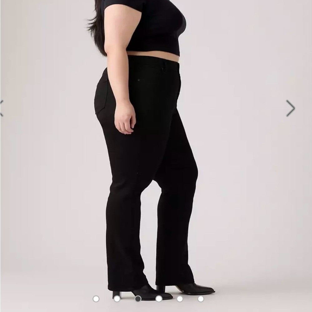 724 HIGH RISE SLIM STRAIGHT FIT WOMEN'S JEANS (PLUS SIZE) NWT Soft Black 20W - Picture 3 of 7